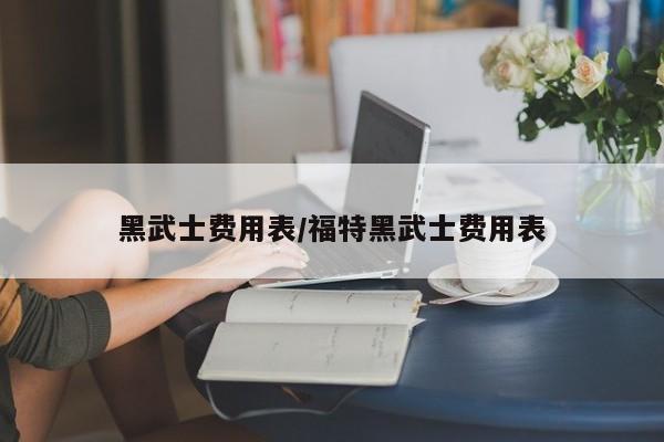 黑武士费用表/福特黑武士费用表